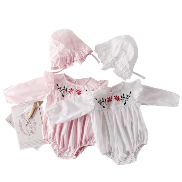 embroidery cotton long-sleeved crawling bodysuits south korean version autumn baby girl with hats clothes 210417, White
embroidery cotton long-sleeved crawling bodysuits south korean version autumn baby girl with hats clothes 210417, White