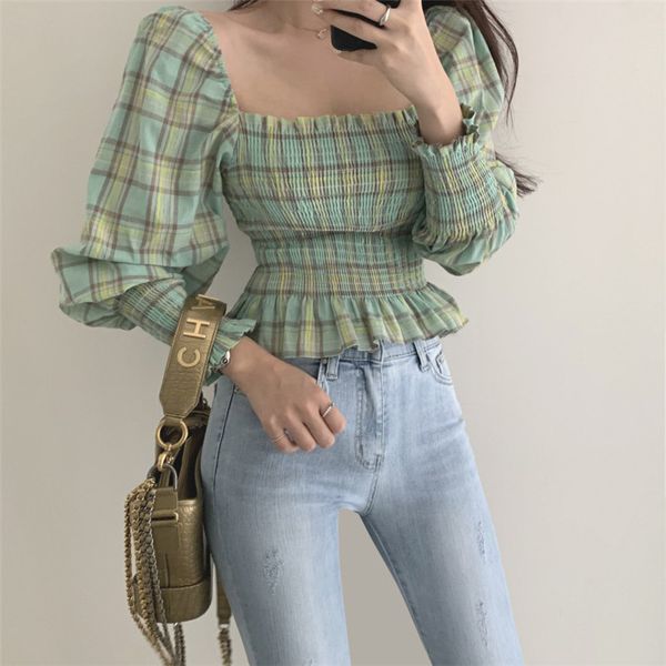blouses autumn korean style one shoulder women blouse solid ruffle gentle sweet long sleeves all match female shirts, White
blouses autumn korean style one shoulder women blouse solid ruffle gentle sweet long sleeves all match female shirts, White