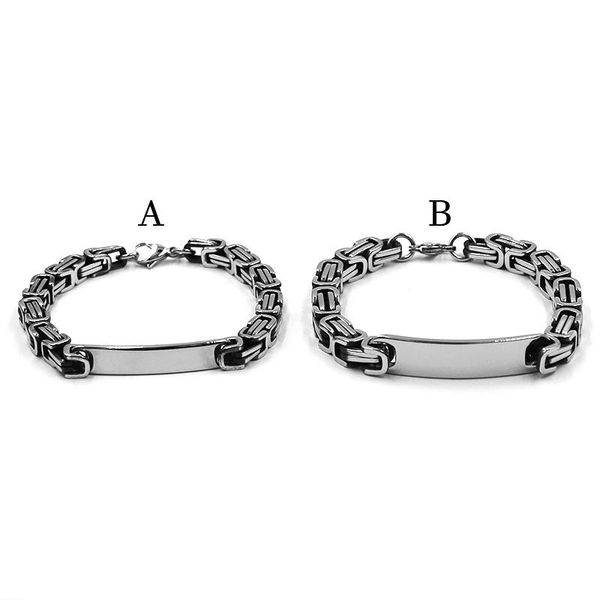 link, chain wholesale byzantine box bracelet stainless steel jewelry fashion men woman gifts 359b, Black
link, chain wholesale byzantine box bracelet stainless steel jewelry fashion men woman gifts 359b, Black