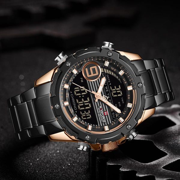 wristwatches naviforce brand watches mens casual fashion quartz luminous digital dual time stainless steel male clock relogio masculino, Slivery;brown
wristwatches naviforce brand watches mens casual fashion quartz luminous digital dual time stainless steel male clock relogio masculino, Slivery;brown