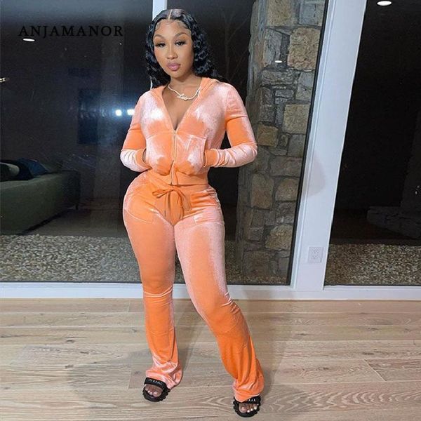 women's two piece pants anjamanor velvet tracksuit sweatsuits for women fall winter outfit set zip up hoodie jackets wholesale d89-ez66, White
women's two piece pants anjamanor velvet tracksuit sweatsuits for women fall winter outfit set zip up hoodie jackets wholesale d89-ez66, White