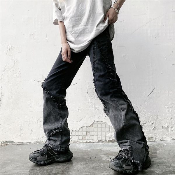 women's jeans autumn punk street women loose hip-hop fringe edge retro washed bleached wide-leg black denim pants streetwear harajuku, Blue
women's jeans autumn punk street women loose hip-hop fringe edge retro washed bleached wide-leg black denim pants streetwear harajuku, Blue
