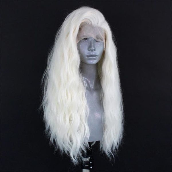 platinum blonde synthetic lace front wig heat resistant fiber natural wavy for women makeup wigs, Black
platinum blonde synthetic lace front wig heat resistant fiber natural wavy for women makeup wigs, Black