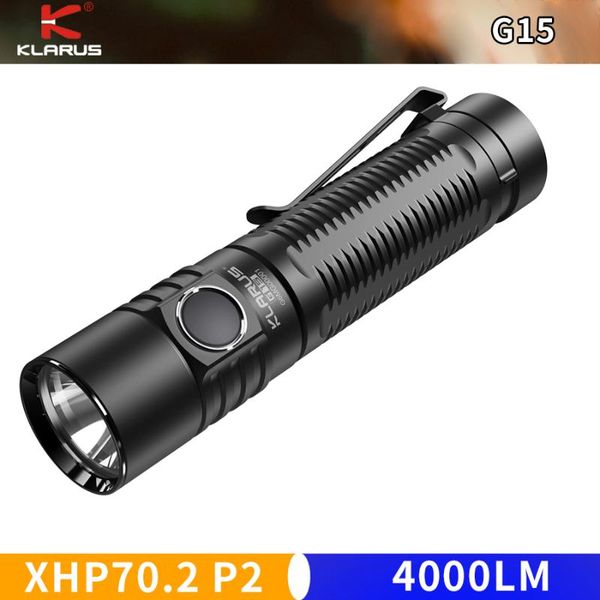 flashlights torches klarus g15 xhp 70.2 led 4000lm usb rechargeable 21700 5000mal battery compact ultra-output long-running flash
flashlights torches klarus g15 xhp 70.2 led 4000lm usb rechargeable 21700 5000mal battery compact ultra-output long-running flash
