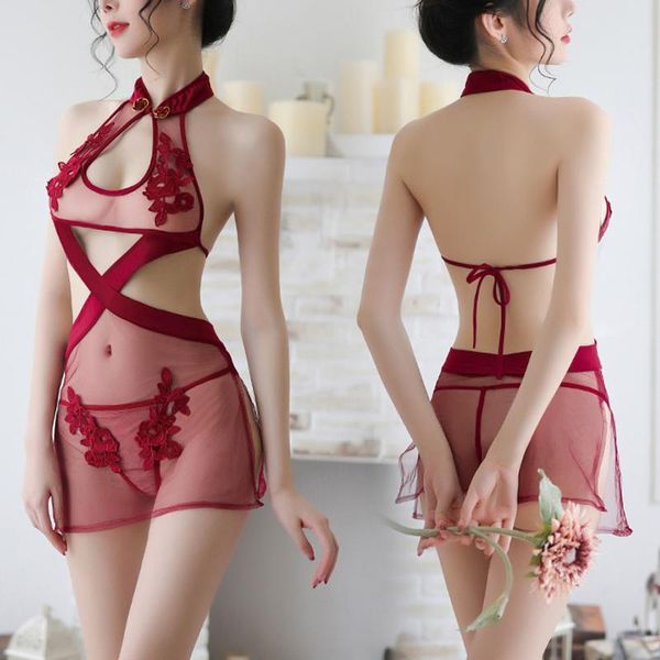 bras sets women hollow hanging neck sleeveless backless embroidery sleepwear with thong panty cxz, Red;black
bras sets women hollow hanging neck sleeveless backless embroidery sleepwear with thong panty cxz, Red;black