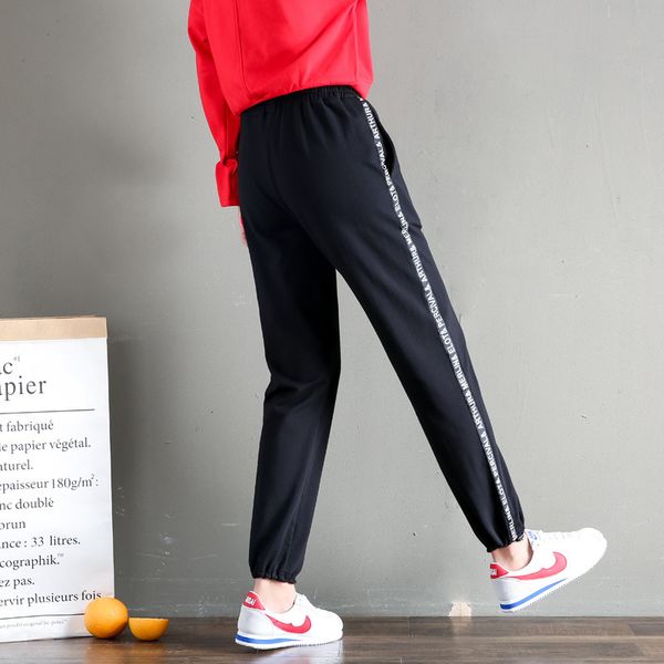 capri summer big satin pocket highlighting bright sport bf harajuku joggers women's sports pants, Black;white
capri summer big satin pocket highlighting bright sport bf harajuku joggers women's sports pants, Black;white