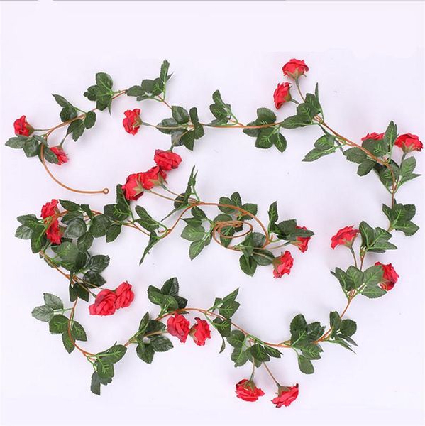 220cm artificial simulation silk rose flower vine rattan green leaf home garden wedding decorative wall hanging flowers & wreaths
220cm artificial simulation silk rose flower vine rattan green leaf home garden wedding decorative wall hanging flowers & wreaths