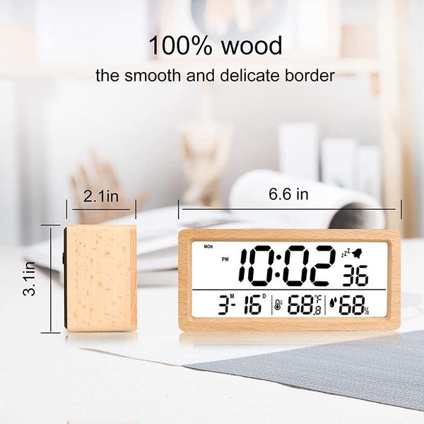 other clocks & accessories digital alarm clock electronic lcd time display wooden desk humidity temperature electric for bedroom
other clocks & accessories digital alarm clock electronic lcd time display wooden desk humidity temperature electric for bedroom