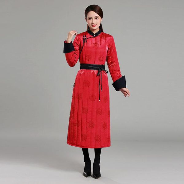 ethnic clothing mongolian style qipao women autumn winter long sleeve dress traditional cheongsam female vestido, Red
ethnic clothing mongolian style qipao women autumn winter long sleeve dress traditional cheongsam female vestido, Red
