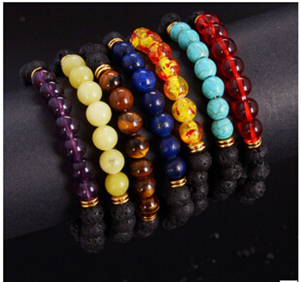 sell chakra 8mm lava-rock beads bracelet colorful energy yoga bead bracelets mix 8 color, Golden;silver
sell chakra 8mm lava-rock beads bracelet colorful energy yoga bead bracelets mix 8 color, Golden;silver