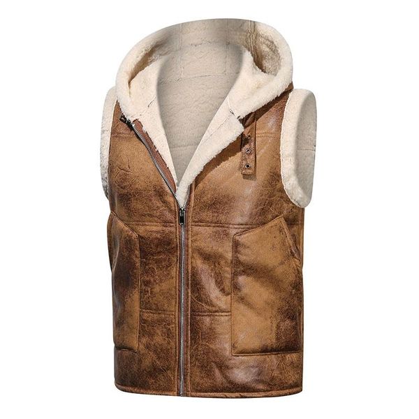 men's vests mcikkny men winter fleece lined leather vest hooded warm casual waistcoats for male size m-4xl thermal, Black;white
men's vests mcikkny men winter fleece lined leather vest hooded warm casual waistcoats for male size m-4xl thermal, Black;white