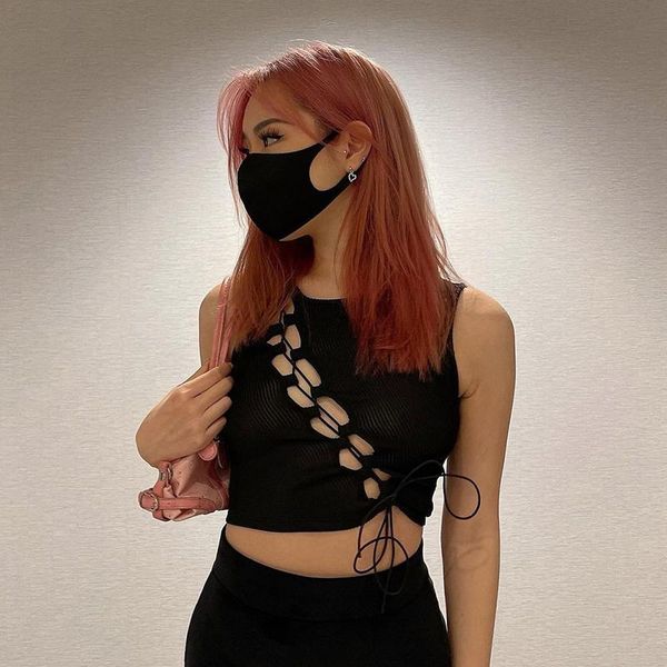 women's t-shirt 2021 women short mini bandage hollow out tee girls sleeveless crop female black streetwear fashion tanks, White
women's t-shirt 2021 women short mini bandage hollow out tee girls sleeveless crop female black streetwear fashion tanks, White