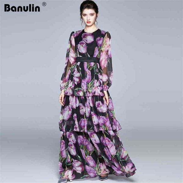 banulin spring fashion runway floral tiered cake long dress women's sleeve tulip overall printing party maxi robe 210603, Black;gray
banulin spring fashion runway floral tiered cake long dress women's sleeve tulip overall printing party maxi robe 210603, Black;gray