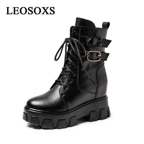 boots women woman internal increase shoes ladies warm ankle female brand motorcycle genuine leather fashion heels, Black
boots women woman internal increase shoes ladies warm ankle female brand motorcycle genuine leather fashion heels, Black