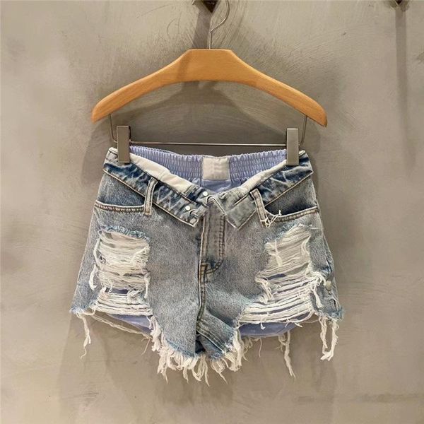 women's jeans 2021 summer retro high-waist all-match denim shorts loose and thin ripped wide-leg pants, Blue
women's jeans 2021 summer retro high-waist all-match denim shorts loose and thin ripped wide-leg pants, Blue