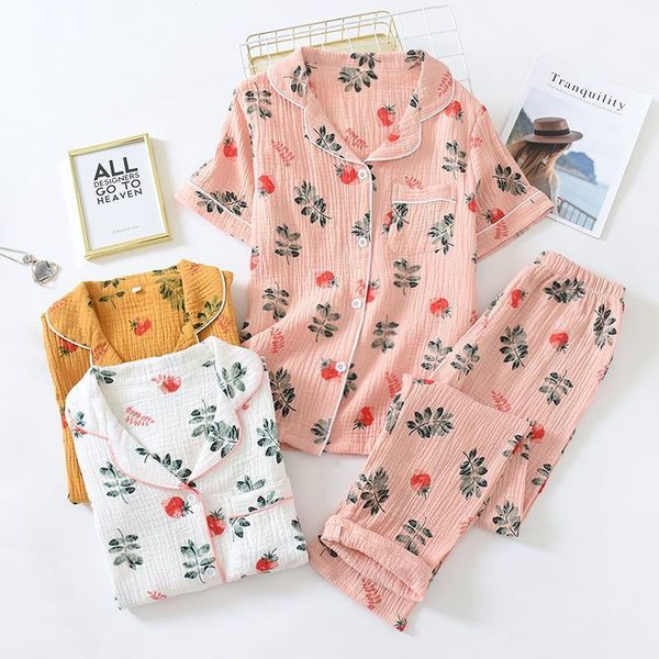 women sleepwear 100% cotton pajamas spring and summer short sleeved trousers crepe suit home service thin cartoon two piece, Black;red
women sleepwear 100% cotton pajamas spring and summer short sleeved trousers crepe suit home service thin cartoon two piece, Black;red