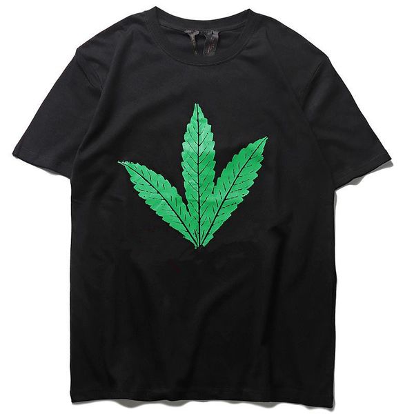 2021 street fashion hip hop men's t-shirt big green letter leaf printing pattern loose sweat absorption, the same for lovers, White;black
2021 street fashion hip hop men's t-shirt big green letter leaf printing pattern loose sweat absorption, the same for lovers, White;black
