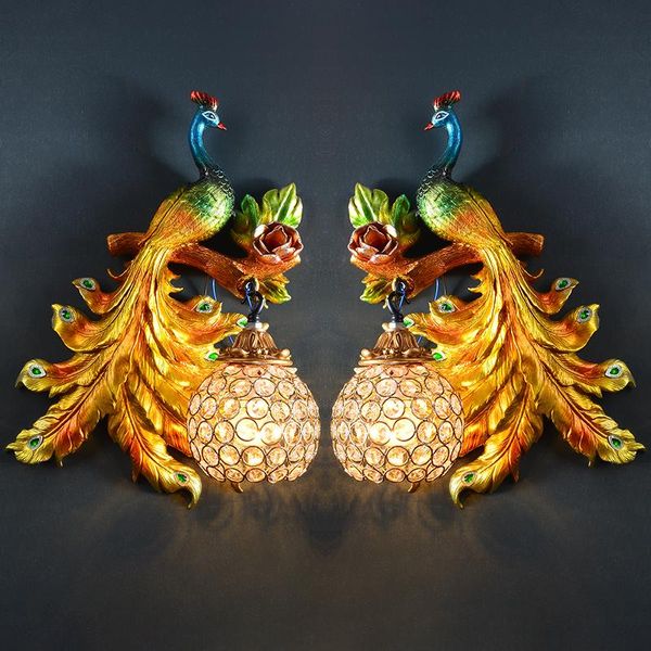 nordic modern peacock wall lamps creative resin living room decor lighting fixtures america vintage led sconce lights lamp
nordic modern peacock wall lamps creative resin living room decor lighting fixtures america vintage led sconce lights lamp