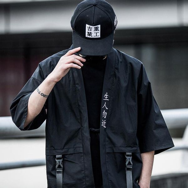men's jackets national tide summer cardigan function tooling three-quarter sleeve loose kimono hip-hop trendy robe sunscreen jacket, Black;brown
men's jackets national tide summer cardigan function tooling three-quarter sleeve loose kimono hip-hop trendy robe sunscreen jacket, Black;brown