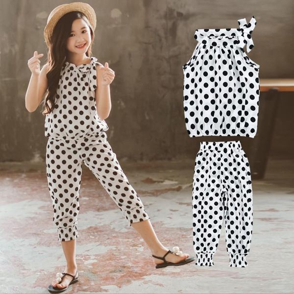 clothing sets girls clothes set dot vest + short casual style for summer children's tracksuits 6 8 10 12 14, White
clothing sets girls clothes set dot vest + short casual style for summer children's tracksuits 6 8 10 12 14, White