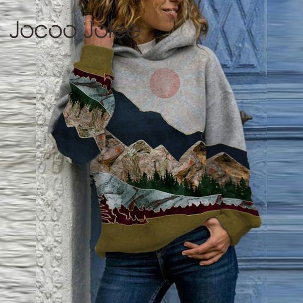 women vintage mountain printed hooded sweatshirts casual spring loose hoodies elegant harajuku tracksuit plus size 3xl 210428, Black
women vintage mountain printed hooded sweatshirts casual spring loose hoodies elegant harajuku tracksuit plus size 3xl 210428, Black