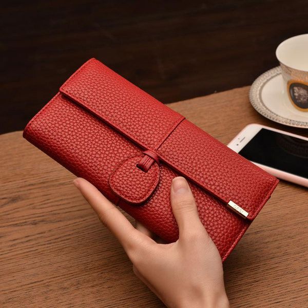 wallets 2021 fashion women hasp leather wallet women's long credit/id card purse handbag, Red;black
wallets 2021 fashion women hasp leather wallet women's long credit/id card purse handbag, Red;black