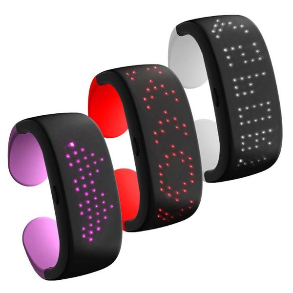 smart wristbands led display bracelets different pattern safety lighting watchband high visibility suitable for club night party jogging cyc 
smart wristbands led display bracelets different pattern safety lighting watchband high visibility suitable for club night party jogging cyc