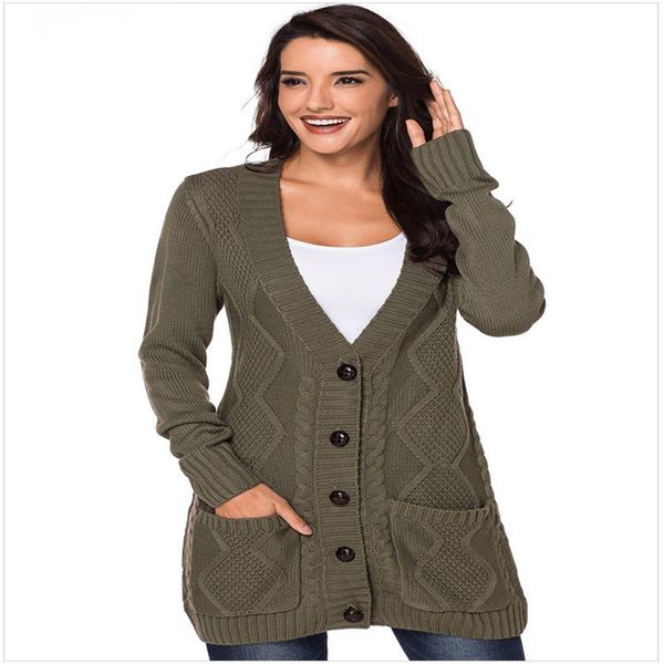 women's knits & tees knitted cardigan sweater women autumn and winter 2021 v-neck single-breasted long-sleeved pocket solid color jacke, White
women's knits & tees knitted cardigan sweater women autumn and winter 2021 v-neck single-breasted long-sleeved pocket solid color jacke, White
