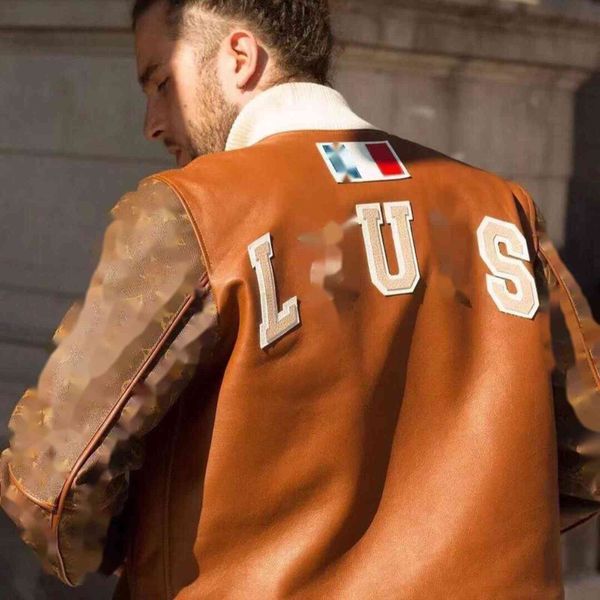 mens and womens biker jacket casual baseball correct version catwalk fashion brand autumn winter old flower sleeve stitching coat windbreake, Black;brown
mens and womens biker jacket casual baseball correct version catwalk fashion brand autumn winter old flower sleeve stitching coat windbreake, Black;brown