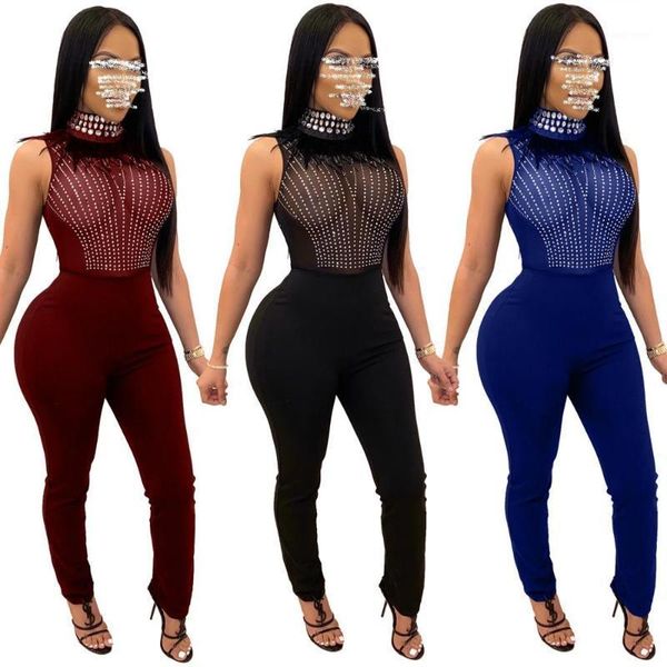 women's jumpsuits & rompers bodycon women feather crystal rhinestone sheer mesh evening jumpsuit elegant party club womens, Black;white
women's jumpsuits & rompers bodycon women feather crystal rhinestone sheer mesh evening jumpsuit elegant party club womens, Black;white
