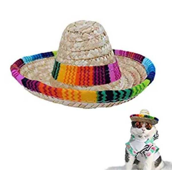 dog apparel bettli sombrero hat, cat mexican hats mini straw with multicolor trimsombrero party for small pets/puppy/cat
dog apparel bettli sombrero hat, cat mexican hats mini straw with multicolor trimsombrero party for small pets/puppy/cat