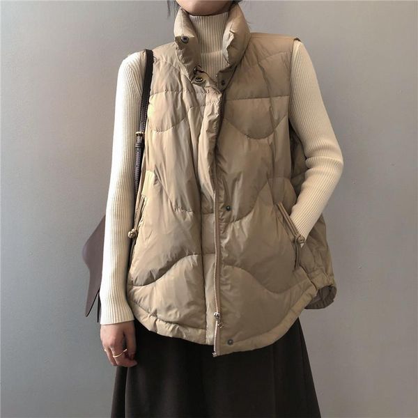 women's vests myzyqg loose warm down vest winter women sleeveless coat jacket korean stand collar casual streetwear clothes, Black;white
women's vests myzyqg loose warm down vest winter women sleeveless coat jacket korean stand collar casual streetwear clothes, Black;white