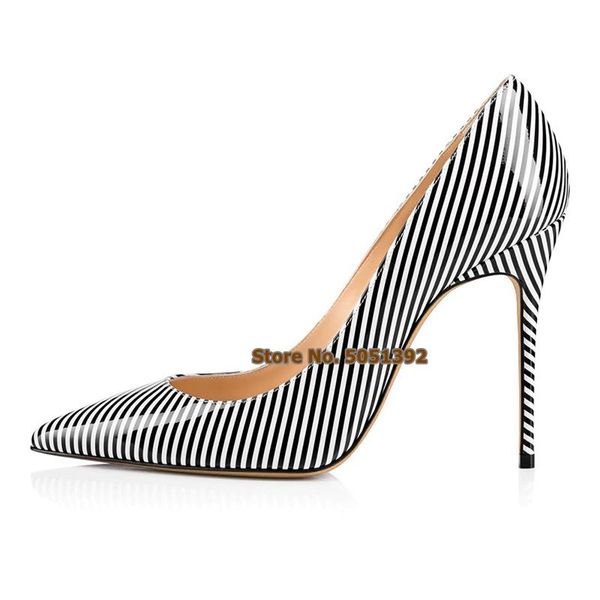 dress shoes black and white stripes elegant women pointed toe high heel pumps zebra pattern patent leather large size ladies
dress shoes black and white stripes elegant women pointed toe high heel pumps zebra pattern patent leather large size ladies