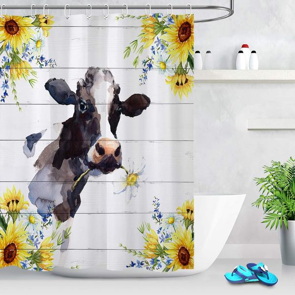 watercolor sunflower cow shower curtain farmhouse style milk cow with purple daisy flowers botanical bathroom curtain 60x72 inch
watercolor sunflower cow shower curtain farmhouse style milk cow with purple daisy flowers botanical bathroom curtain 60x72 inch