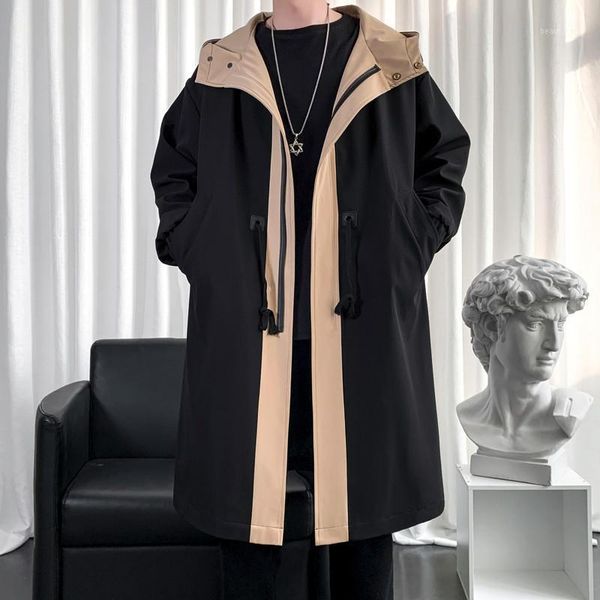men's trench coats 2021 spring autumn coat men casual long man solid male hooded windbreaker mens, Tan;black
men's trench coats 2021 spring autumn coat men casual long man solid male hooded windbreaker mens, Tan;black