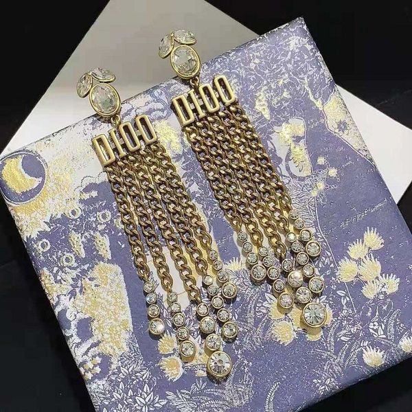 designer jewelry horse eye tassel long style net red temperament fashion personality earrings, Golden
designer jewelry horse eye tassel long style net red temperament fashion personality earrings, Golden