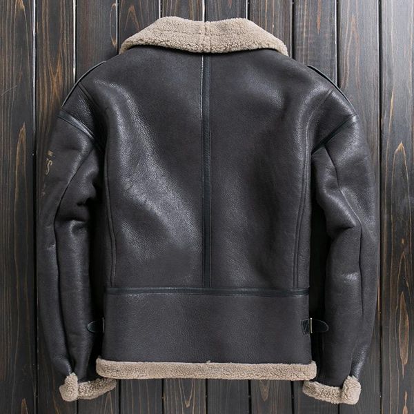 men short genuine leather jacket lapel lamb eco sheep wool fur coat thickening warm winter design men's & faux, Black
men short genuine leather jacket lapel lamb eco sheep wool fur coat thickening warm winter design men's & faux, Black