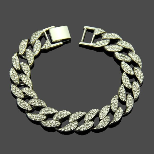 link, chain 2021 european and american diamond inlaid trendsetter rap hip hop accessories cuba hand jewelry bracelet, Black
link, chain 2021 european and american diamond inlaid trendsetter rap hip hop accessories cuba hand jewelry bracelet, Black