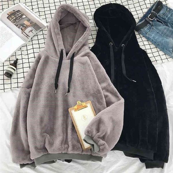 paris girl winter coats soild sweet hooded sweatshirt women harajuku loose casual warm hoodies ladies fleece flannel pullover 210524, Black
paris girl winter coats soild sweet hooded sweatshirt women harajuku loose casual warm hoodies ladies fleece flannel pullover 210524, Black