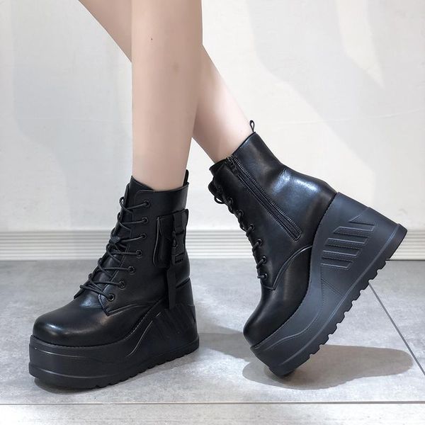 boots rimocy gothic punk women platform winter thick bottom wedges shoes woman 2021 fashion pu leather chunky ankle botas mujer, Black
boots rimocy gothic punk women platform winter thick bottom wedges shoes woman 2021 fashion pu leather chunky ankle botas mujer, Black