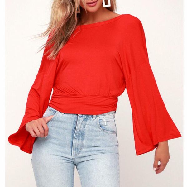 women's t-shirt summer t shirt women open back flare sleeve tee backless loose long, White
women's t-shirt summer t shirt women open back flare sleeve tee backless loose long, White