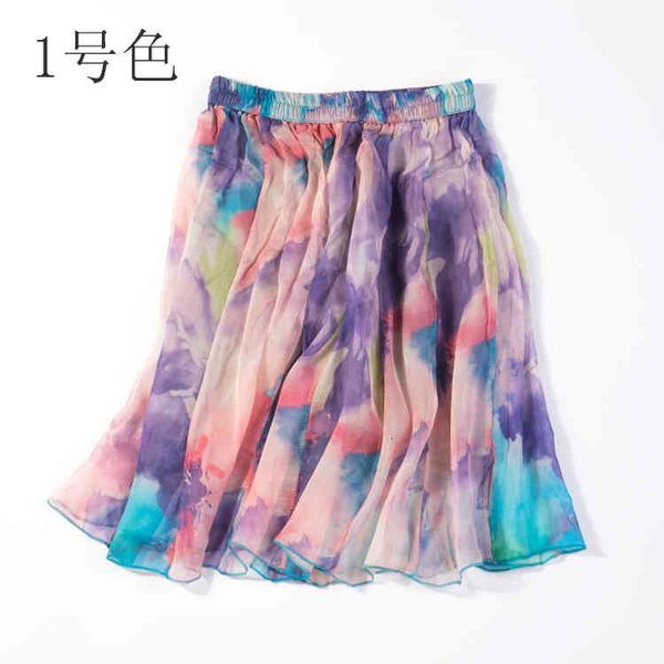 dresses women's 100% silk above-knee printed two-layer pleated short skirt summer beach jn107, White
dresses women's 100% silk above-knee printed two-layer pleated short skirt summer beach jn107, White