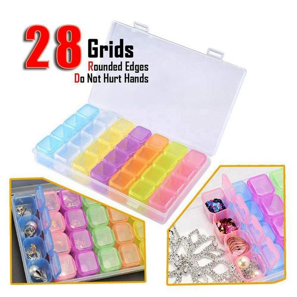 bathroom storage & organization 2 pack 28 grids colorful diamond painting box, embroidery case for rhinestone accessories
bathroom storage & organization 2 pack 28 grids colorful diamond painting box, embroidery case for rhinestone accessories