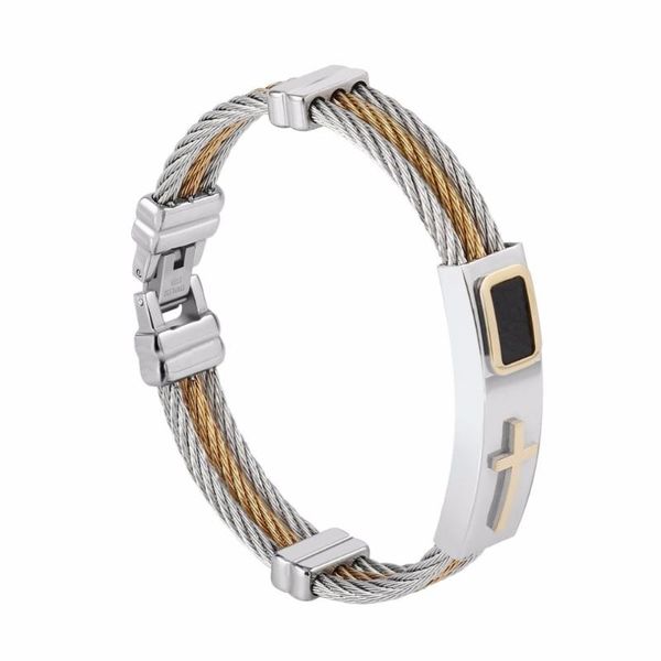 link, chain men's 3 row wire bracelet casual simple style men stainless steel cross cable-wire accessories &15, Black
link, chain men's 3 row wire bracelet casual simple style men stainless steel cross cable-wire accessories &15, Black