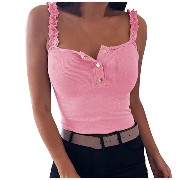 women's tanks & camis solid color buttons tank women backless square neck hundred sleeveless t-shirt sling vest ropa mujer, White
women's tanks & camis solid color buttons tank women backless square neck hundred sleeveless t-shirt sling vest ropa mujer, White
