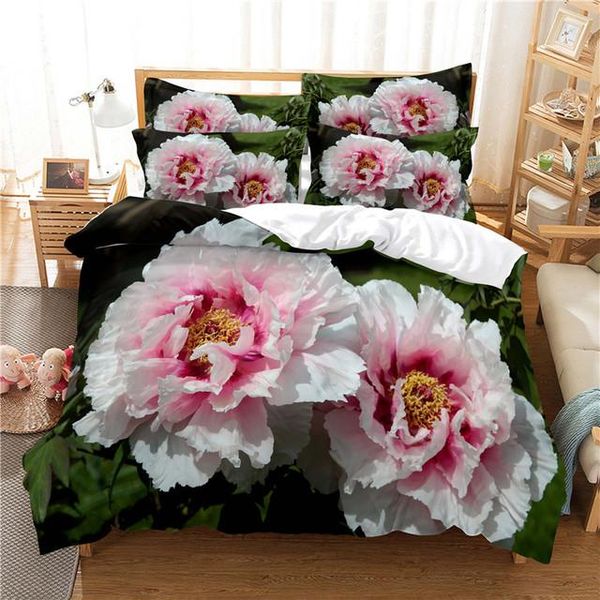bedding sets beautiful flower set 3d digital printing bed linen colorful fashion design duvet cover