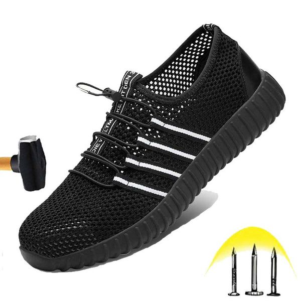 boots 2021 fashion safety shoes men's breathable mesh surface anti-smashing puncture light steel toe cap wear-resistant work, Black
boots 2021 fashion safety shoes men's breathable mesh surface anti-smashing puncture light steel toe cap wear-resistant work, Black