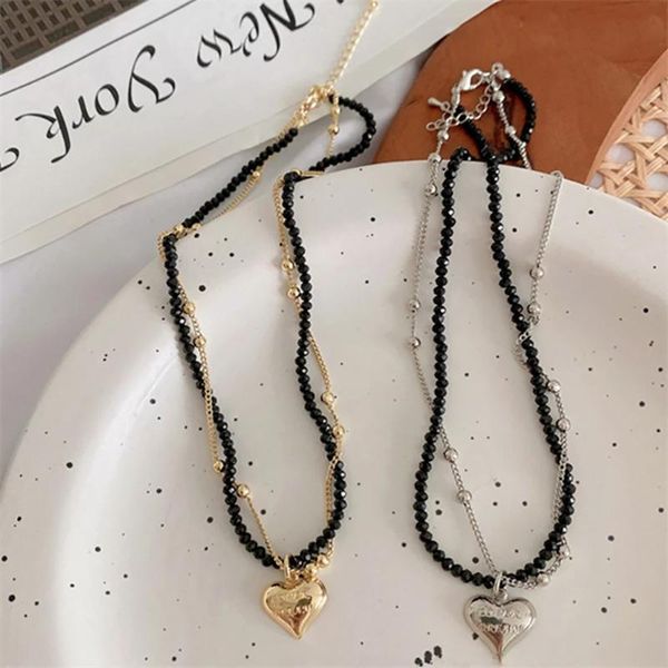 chains ghidbk vintage black crystal heart pendant multilayer necklace for women gold silver color chokers love necklaces simple jewelry
chains ghidbk vintage black crystal heart pendant multilayer necklace for women gold silver color chokers love necklaces simple jewelry