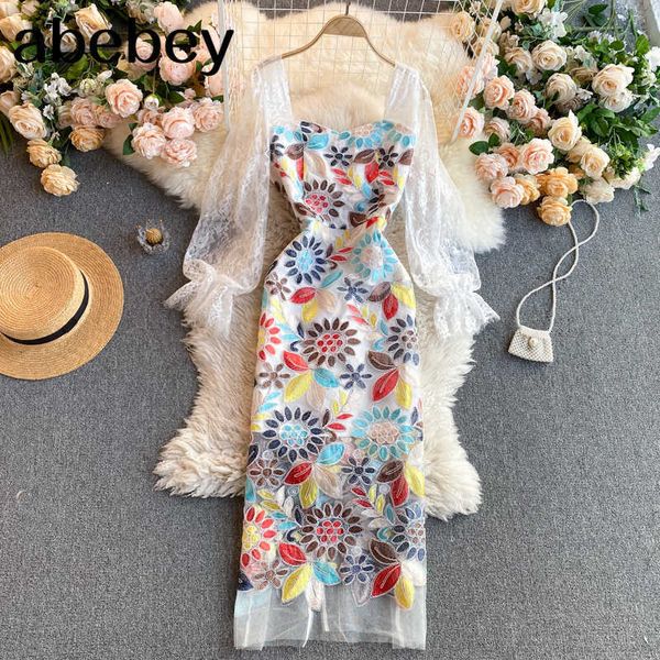 chic mesh embroidery lace dress women french elegant slim party dress spring high fashion streetwear split midi dress 210715, Black;gray
chic mesh embroidery lace dress women french elegant slim party dress spring high fashion streetwear split midi dress 210715, Black;gray