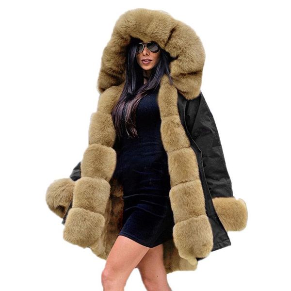 women's wool & blends woolen coat cotton padded windbreaker famale winter fur collar warm thickened cashmere inner jacket for women, Black
women's wool & blends woolen coat cotton padded windbreaker famale winter fur collar warm thickened cashmere inner jacket for women, Black